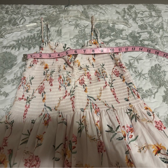 H&M sz Medium ladies floral smocked sundress straps or strapless feminine pink - Picture 6 of 15